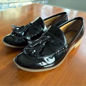 GH Bass & Co Noelle black patent leather loafers